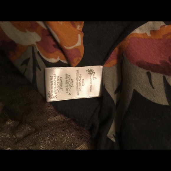 Floral military zip up hoodie with lace trim - Picture 4 of 7